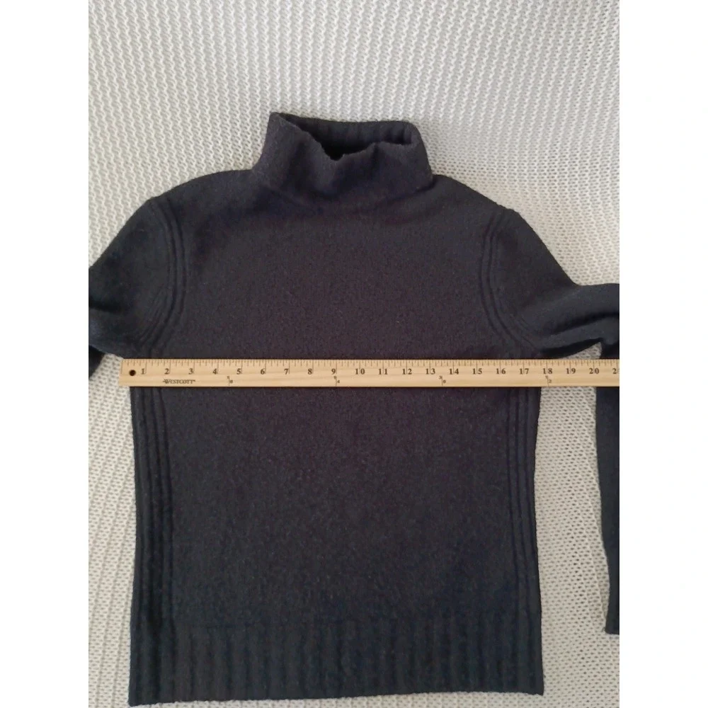 J.Crew Womens Merino Wool Alpaca Blend Mock Neck Turtleneck Sweater Black‎ Small
